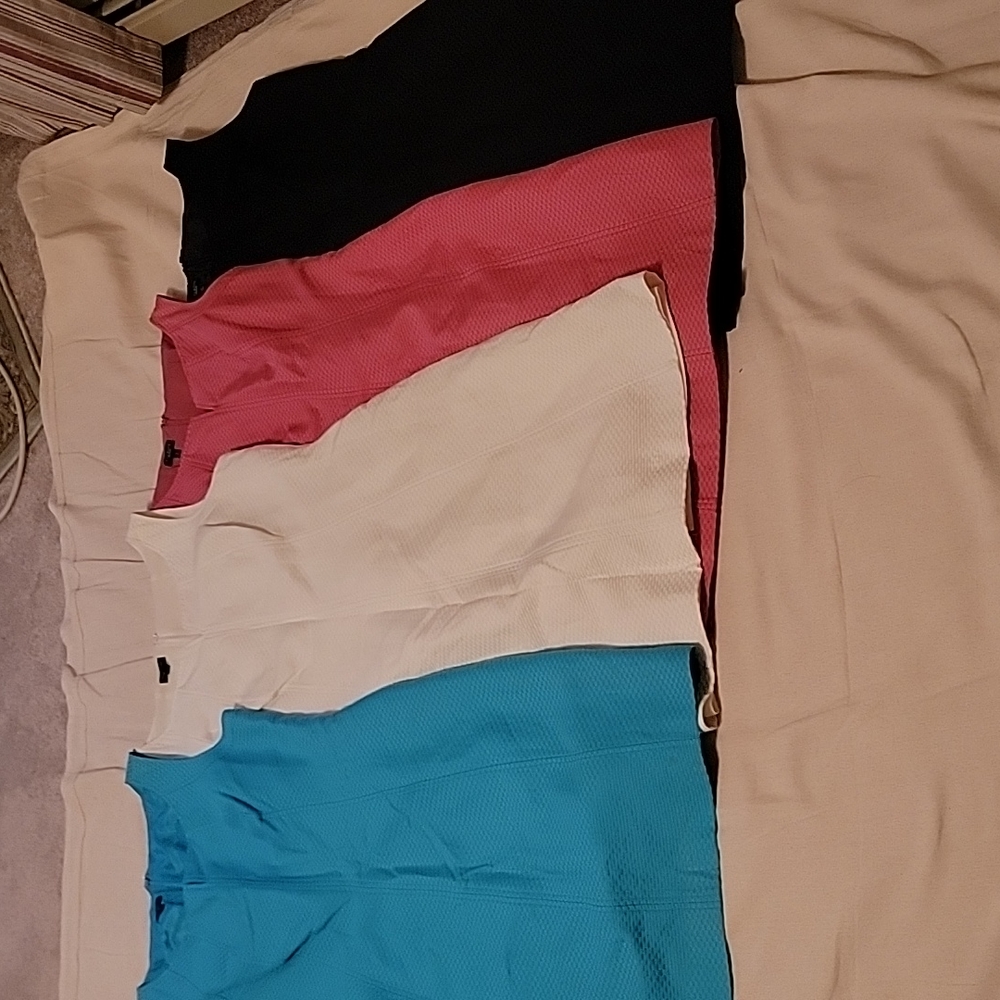 Dresses (Black, white, pink and coral blue)